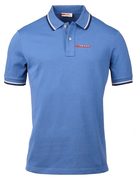 prada polo shirt blue.